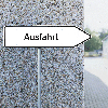 Richtungsweiser Ausfahrt aus reflektierendem Aluminium Richtungsweiser Ausfahrt aus reflektierendem Aluminium