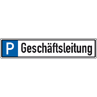 Parkplatzreservierungsschild Geschäftsleitung, mit Befestigungsset 1, 520x110mm-Beschreibung lesen