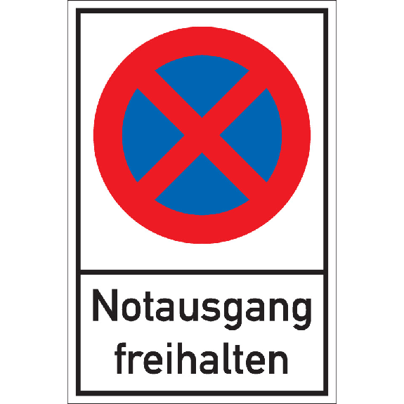 Haltverbotsschild Notausgang freihalten, Aluminium, 400x600mm Haltverbotsschild Notausgang freihalten, Aluminium, 400x600mm-Beschreibung lesen