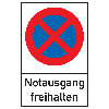 Haltverbotsschild Notausgang freihalten, Aluminium, 400x600mm Haltverbotsschild Notausgang freihalten, Aluminium, 400x600mm