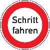 Verkehrszeichen Schritt fahren, Nr.274, Aluminium RA1, reflektierend, Ø 600mm, DIN 67520, nach StVO Verkehrszeichen Schritt fahren, Nr.274, Aluminium RA1, reflektierend, Ø 600mm, DIN 67520, nach StVO