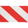 Warntafel Typ C2, für Land- und Forstwirtschaft, rot/weiß schraffiert, Stahlblech, retroreflektierend RA1, 282x423mm Warntafel Typ C2, für Land- und Forstwirtschaft, rot/weiß schraffiert, Stahlblech, retroreflektierend RA1, 282x423mm