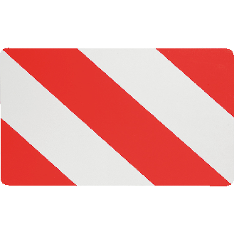 Warntafel Typ C2, für Land- und Forstwirtschaft, rot/weiß schraffiert, Stahlblech, retroreflektierend RA1, 282x423mm-Beschreibung lesen