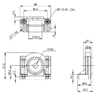 Bloc de serrage avec articulation sphérique pour capteurs M12  - BOS 12,0-KB-1 (BAM01KM)-Lire la description