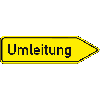 Verkehrszeichen Umleitungswegweiser rechtsweisend, Nr.454-20, Alu RA0, reflektierend, 1250x350mm, DIN 67520