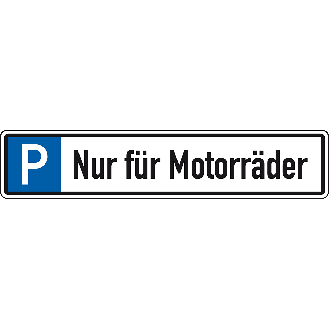 Parkplatzreservierungsschild Motorräder, mit Befestigungsset 2, 520x110mm-Beschreibung lesen