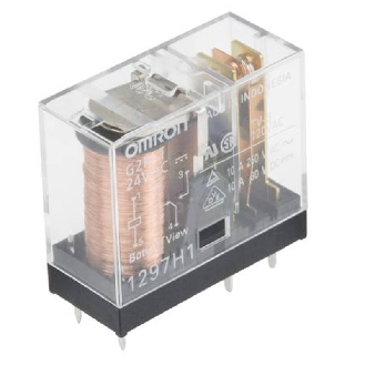Relais C.I. SPDT 10A-250VAC, AgCdO, Vertical, 24VDC - G2R-1-DC24-Lire la description