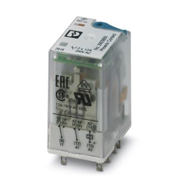 Relais 8 broches, DPDT, 12A, Ind. méca., Led, Diode, BT, 24DC - REL-IR2/LDP- 24DC/2X21 Relais 8 broches, DPDT, 12A, Ind. méca., Led, Diode, BT, 24DC - REL-IR2/LDP- 24DC/2X21-Lire la description