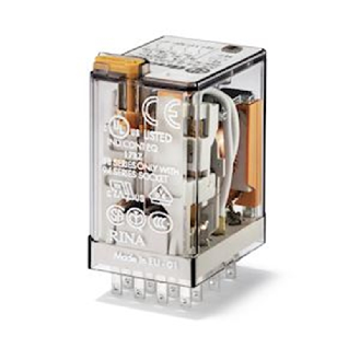 Relais 14 broches 4PDT 7A-250VAC, Indic., BT, 110VAC - 553481100040 (55.34.8.110.0040)-Lire la description