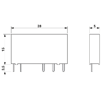 Relais de puissance miniature SPDT 6A, AgSnO+Au, 24DC - REL-MR- 24DC/21AU-Lire la description