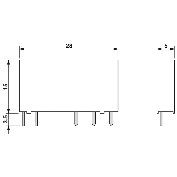 Relais de puissance miniature SPDT 6A, AgSnO+Au, 24DC - REL-MR- 24DC/21AU-Lire la description