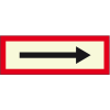 PERMALIGHT plus langnachleuchtend Feuerwehrschild Pfeil, Folie, selbstklebend, 297x105mm, DIN 4066 PERMALIGHT plus langnachleuchtend Feuerwehrschild Pfeil, Folie, selbstklebend, 297x105mm, DIN 4066