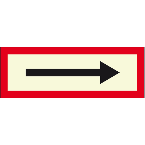PERMALIGHT plus langnachleuchtend Feuerwehrschild Pfeil, Folie, selbstklebend, 297x105mm, DIN 4066 PERMALIGHT plus langnachleuchtend Feuerwehrschild Pfeil, Folie, selbstklebend, 297x105mm, DIN 4066-Beschreibung lesen