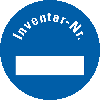 Inventaretikett Inventar-Nr., blau, Dokumentenfolie, selbstklebend, Ø 30mm, 18/Bogen Inventaretikett Inventar-Nr., blau, Dokumentenfolie, selbstklebend, Ø 30mm, 18/Bogen