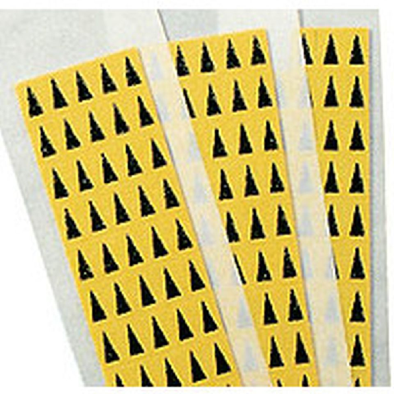 Mini-Richtungspfeil, gelb/schwarz, Gewebefolie, 3x5mm, 50/Bogen-Beschreibung lesen