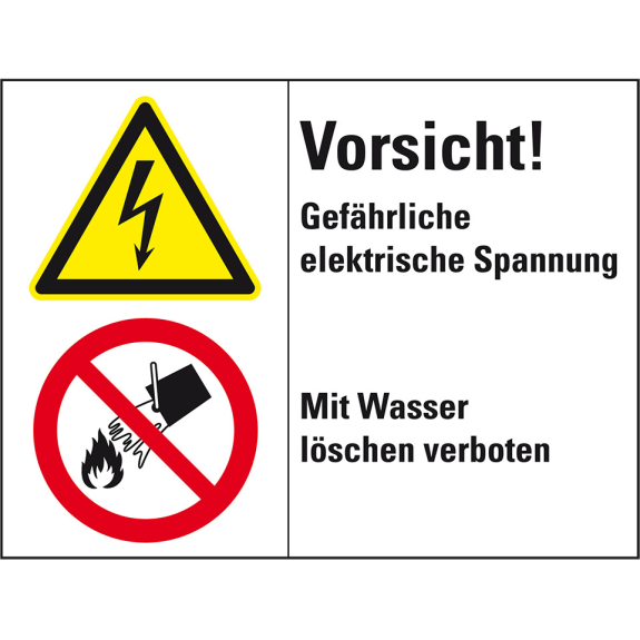 Kombischild Vorsicht! Gefährliche Elektronisch .., Folie, 200x150mm, ISO 3864-2-Leggi tutto