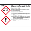 GHS-Etikett Wasserstoffperox.49, 5%, GefStoffV/GHS/CLP, Folie, 105x148mm, 4/Bogen GHS-Etikett Wasserstoffperox.49, 5%, GefStoffV/GHS/CLP, Folie, 105x148mm, 4/Bogen