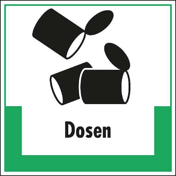 Abfallkennzeichen Dosen, mit Symbol und Text, Kunststoff, 200x200mm Abfallkennzeichen Dosen, mit Symbol und Text, Kunststoff, 200x200mm-Beschreibung lesen