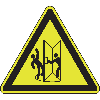 PERMALIGHT power langnachleuchtend Warnschild Vorsicht! Tür langsam öffnen, Folie, fluoreszierend, SL 100mm