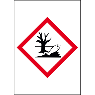 Gefahrensymbol Umwelt GHS 09, Folie, selbstklebend, 70x100mm, 6/Bogen, GHS-Verordnung-Beschreibung lesen