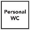 Türschild Personal-WC, Folie, selbstklebend, 150x150mm Türschild Personal-WC, Folie, selbstklebend, 150x150mm