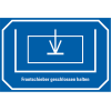 Maschinen-Hinweisschild Frontschieber geschlossen halten, Folie, 150x100mm Maschinen-Hinweisschild Frontschieber geschlossen halten, Folie, 150x100mm
