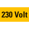 Warnschild 230 Volt, RoHS konform, Folie, selbstklebend, 37x74mm Warnschild 230 Volt, RoHS konform, Folie, selbstklebend, 37x74mm