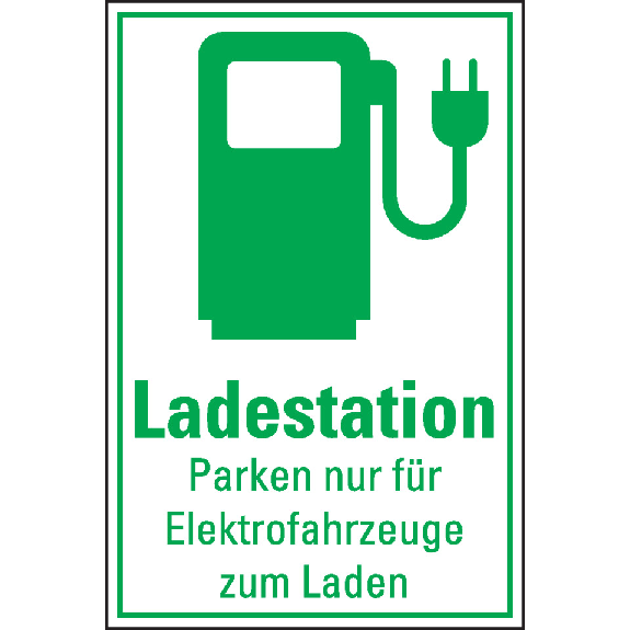 Hinweisschild Ladestation Elektrofahrzeug, mit Piktogramm, Kunststoff, 200x300mm Hinweisschild Ladestation Elektrofahrzeug, mit Piktogramm, Kunststoff, 200x300mm-Beschreibung lesen