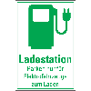 Hinweisschild Ladestation Elektrofahrzeug, mit Piktogramm, Kunststoff, 200x300mm Hinweisschild Ladestation Elektrofahrzeug, mit Piktogramm, Kunststoff, 200x300mm
