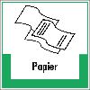 Abfallkennzeichen Papier, mit Symbol und Text, Folie, selbstklebend, 200x200mm Abfallkennzeichen Papier, mit Symbol und Text, Folie, selbstklebend, 200x200mm