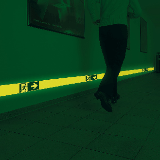 PERMALIGHT power langnachleuchtend Rettungszeichen Rettungsweg rechts, Aluminium, 200x400mm, ASR-Beschreibung lesen