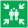 Sammelplatzschild aus reflektierendem Aluminium 600x600mm