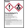 GHS-Etikett Formaldehyd 4%, GefStoffV/GHS/CLP, Folie, 52x74mm, 10/Bogen GHS-Etikett Formaldehyd 4%, GefStoffV/GHS/CLP, Folie, 52x74mm, 10/Bogen