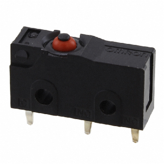 Microrupteur Poussoir SPST-NO rupt. brusque 3A/125VAC 3A/30VDC - D2SW-3D-Lire la description