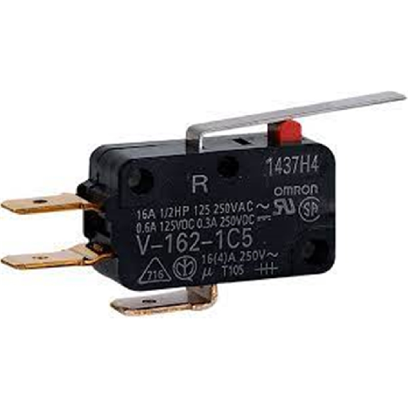 Microrupteur Levier long SPDT 16A 250VAC rupt. brusque - V-162-1C5 Microrupteur Levier long SPDT 16A 250VAC rupt. brusque - V-162-1C5-Lire la description