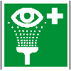 Rettungszeichen Augenspüleinrichtung, Folie, selbstklebend, 200x200mm, ASR A1.3, DIN EN ISO 7010 E011