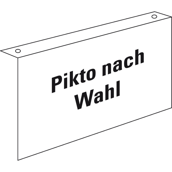 Rettungs-Fahnenschild blanko, doppelseitig, zur Deckenmontage, Kunststoff, 400x200mm Rettungs-Fahnenschild blanko, doppelseitig, zur Deckenmontage, Kunststoff, 400x200mm-Beschreibung lesen