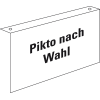 Rettungs-Fahnenschild blanko, doppelseitig, zur Deckenmontage, Kunststoff, 400x200mm Rettungs-Fahnenschild blanko, doppelseitig, zur Deckenmontage, Kunststoff, 400x200mm