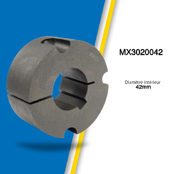 Poulie Trapézoïdale à Moyeu Amovible Diamètre 190 Mm, 2 Gorges Ref Spz190 2ma 4014486250763