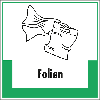 Abfallkennzeichen Folien, mit Symbol und Text, Kunststoff, 400x400mm Abfallkennzeichen Folien, mit Symbol und Text, Kunststoff, 400x400mm