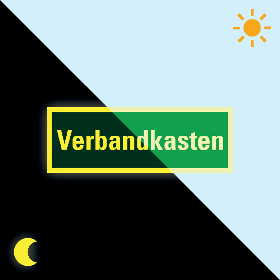 PERMALIGHT power langnachleuchtend Rettungszeichen Verbandkasten, praxisbewährt, Folie, 297x105mm PERMALIGHT power langnachleuchtend Rettungszeichen Verbandkasten, praxisbewährt, Folie, 297x105mm-Beschreibung lesen