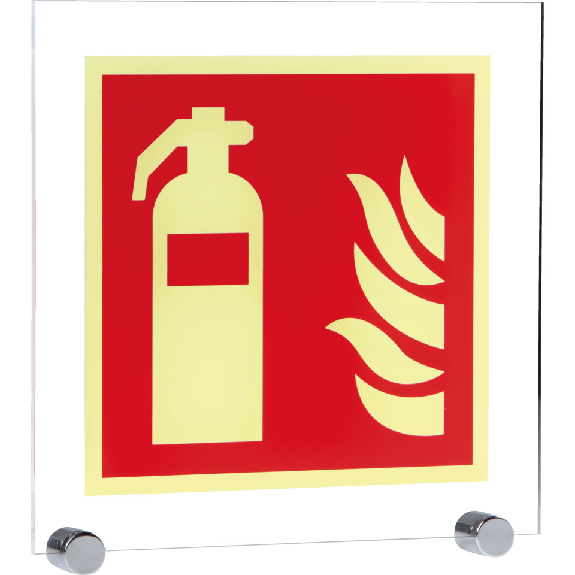PERMALIGHT power langnachleuchtend Brandschutz Feuerlöscher, ASR/ISO, mit Klemmbefestigung, Acryl, 250x250mm PERMALIGHT power langnachleuchtend Brandschutz Feuerlöscher, ASR/ISO, mit Klemmbefestigung, Acryl, 250x250mm-Beschreibung lesen