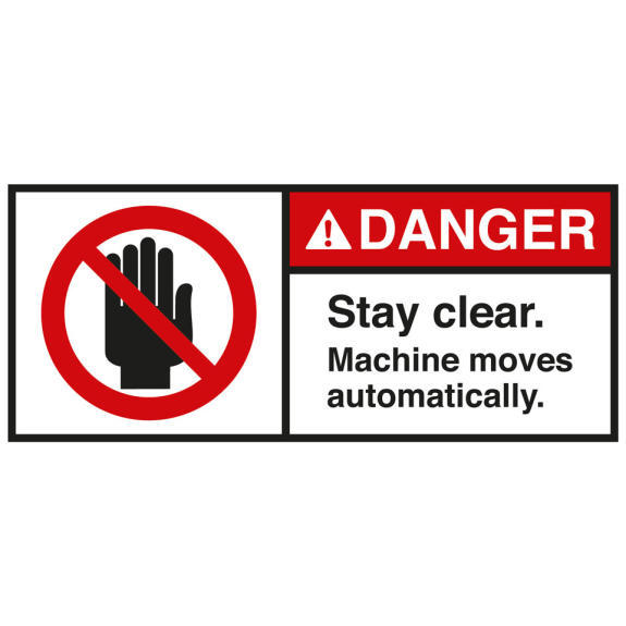 ANSI-Aufkleber DANGER Stay clear,UL anerk.,Folie,70x160mm,2/BOG ANSI-Aufkleber DANGER Stay clear,UL anerk.,Folie,70x160mm,2/BOG-Beschreibung lesen