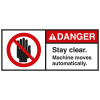 ANSI-Aufkleber DANGER Stay clear,UL anerk.,Folie,70x160mm,2/BOG ANSI-Aufkleber DANGER Stay clear,UL anerk.,Folie,70x160mm,2/BOG