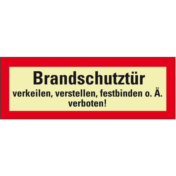 PERMALIGHT power langnachleuchtend Feuerwehrschild Brandschutztür verkeilen..., Aluminium, 74x210mm, DIN 4066 PERMALIGHT power langnachleuchtend Feuerwehrschild Brandschutztür verkeilen..., Aluminium, 74x210mm, DIN 4066-Beschreibung lesen
