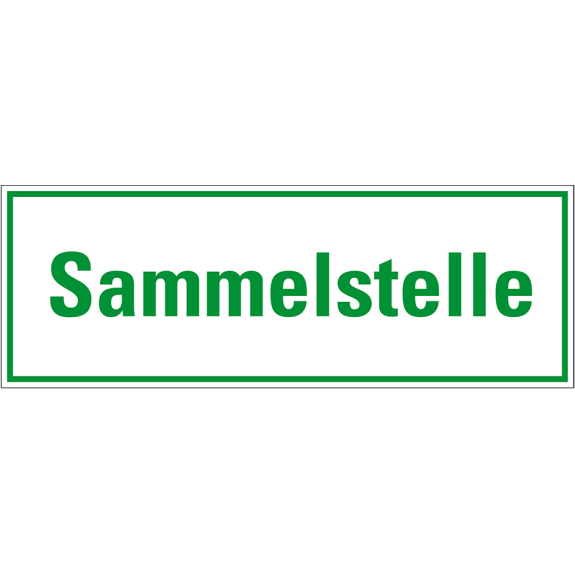 Abfallkennzeichen Sammelstelle, Kunststoff, 297x105mm Abfallkennzeichen Sammelstelle, Kunststoff, 297x105mm-Beschreibung lesen