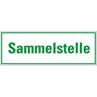 Abfallkennzeichen Sammelstelle, Kunststoff, 297x105mm-Beschreibung lesen