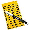 Gewebeetiketten, gelb, mit Rand, Gewebefolie, 8x20mm, 560 Stück/Heft