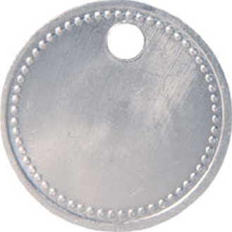 Schlüsselmarken, blanko, Perlrand, Aluminium, Ø 25mm, 100/VE-Beschreibung lesen