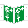 Rettungs-Nasenschild Augenspüleinrichtung, Kunststoff, 200x200mm, ASR A1.3, DIN EN ISO 7010 E011 Rettungs-Nasenschild Augenspüleinrichtung, Kunststoff, 200x200mm, ASR A1.3, DIN EN ISO 7010 E011